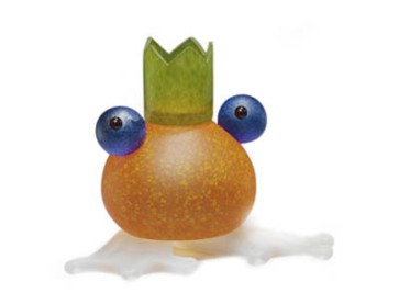Borowski Frosch (frog) Candle Holder, Orange (24-01-59)