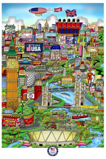 Olympic Games, 2012, London by Charles Fazzino