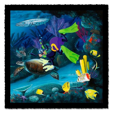 "Goofy Diver" (Triptych Right ) by Wyland