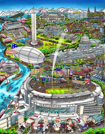 2018 MLB All-Star Game: Washington D.C. by Charles Fazzino
