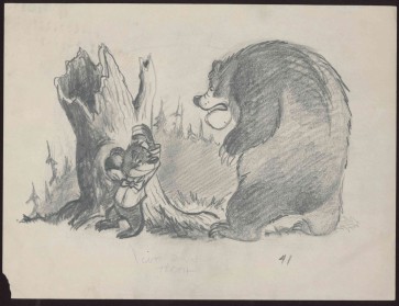 Fun and Fancy Free OPD: Bongo Bear Tipping Hat to Large Bear (15559)