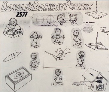 Disney Photostat Model Sheet: Donald's Happy Birthday