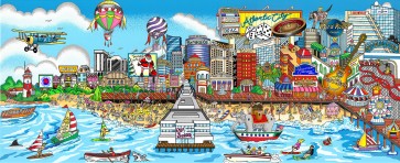 Down on the Boardwalk... AC by Charles Fazzino