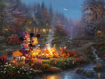 Mickey and Minnie Sweetheart Campfire by Thomas Kinkade Studios