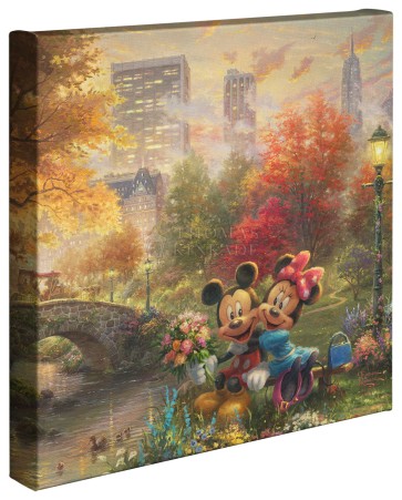 Kinkade Disney Minis: Mickey And Minnie Sweetheart Central Park