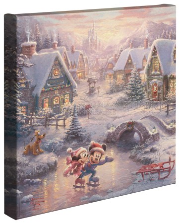 Kinkade Disney Minis: Mickey And Minnie Sweetheart Holiday