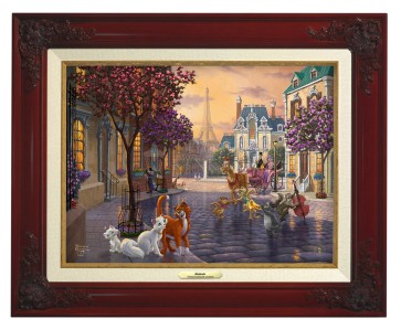 Kinkade Disney Canvas Classics: Aristocats (Classic Brandy Frame)