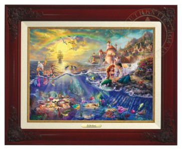 Kinkade Disney Canvas Classics: The Little Mermaid (Classic Brandy Frame)