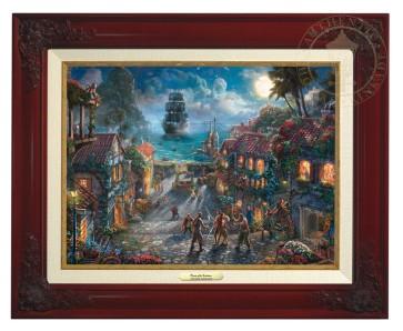 Kinkade Disney Canvas Classics: Pirates Of the Caribbean (Classic Brandy Frame)