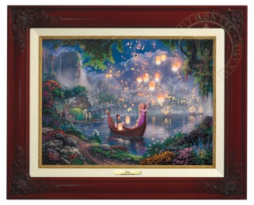 Kinkade Disney Canvas Classics: Tangled (Classic Brandy Frame)