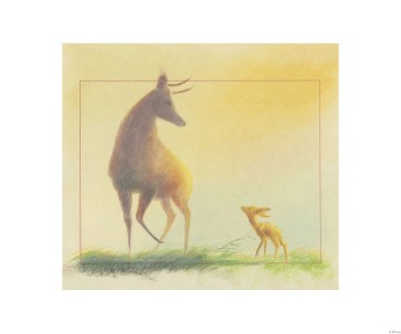 "Bambi Visual Development - 05003" Concept Art by Tyrus Wong