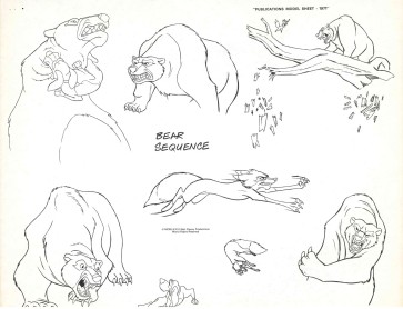 Disney Publication Model Sheet: Bear (Fox and the Hound)