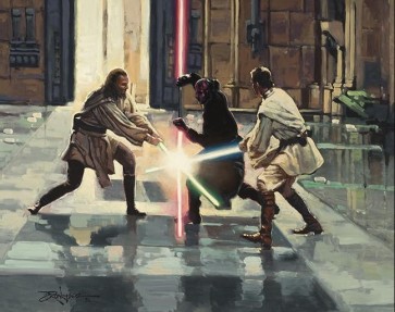 Lightsaber Duel On Naboo by Rodel Gonzalez