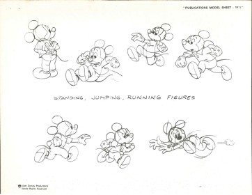 Disney Publication Model Sheet: Mickey Mouse Repro Running