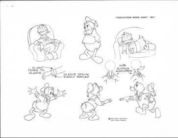 Disney Publication Model Sheet: Donald Duck