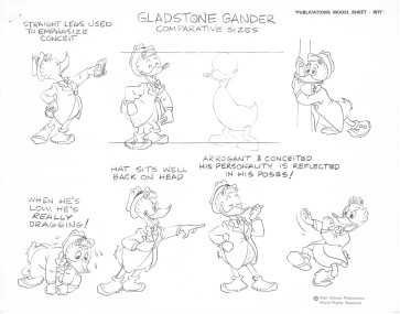 Disney Publication Model Sheet: Gladstone Gander