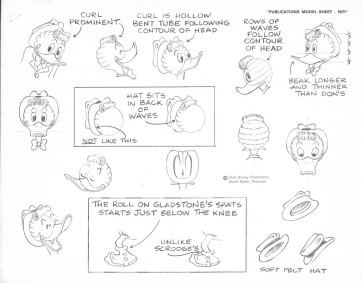 Disney Publication Model Sheet: Gladstone Gander II