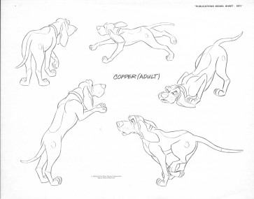 Disney Publication Model Sheet: Copper - Adult (Fox and the Hound)