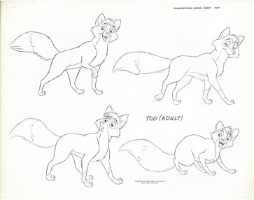 Disney Publication Model Sheet: Tod - Adult (Fox and the Hound)