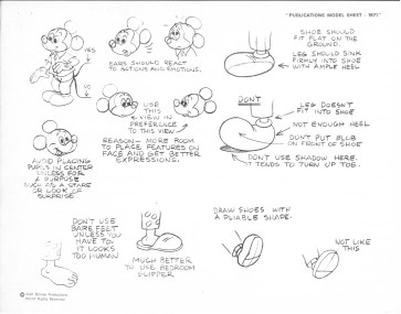 Disney Publication Model Sheet: Mickey Mouse