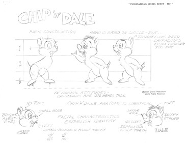Disney Publication Model Sheet: Chip 'N Dale