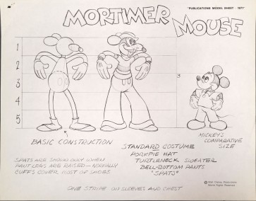 Disney Publication Model Sheet: Mortimer Mouse II