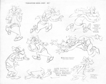 Disney Publication Model Sheet: Goofy - Various Poses