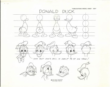 Disney Publication Model Sheet: Donald Duck - Proportions