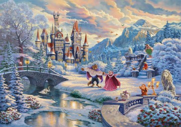Beauty and the Beast's Winter Enchantment by Thomas Kinkade Studios