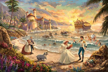 Little Mermaid Celebration Of Love by Thomas Kinkade Studios