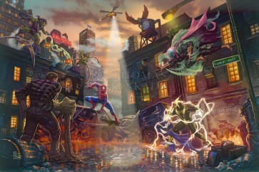 Spiderman Vs. The Sinister Six by Thomas Kinkade Studios