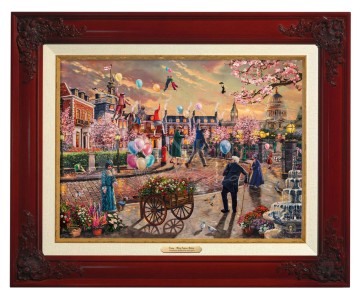 Kinkade Disney Canvas Classics: Mary Poppins Returns (Classic Brandy Frame)