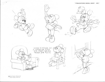 Disney Publication Model Sheet: Mickey Mouse - Various Poses II