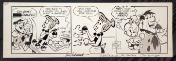 The Flintstones Daily Comic Strip Original Art 2/4/64 (17872)