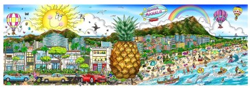 Mahalo in Honolulu by Charles Fazzino (Premiere)