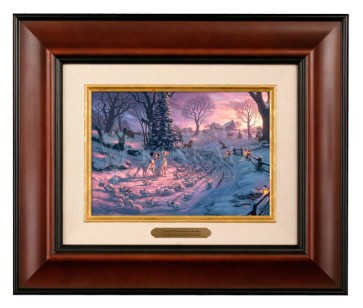 Kinkade Disney Brushworks: 101 Dalmatians on the Run (Classic Burl Frame)