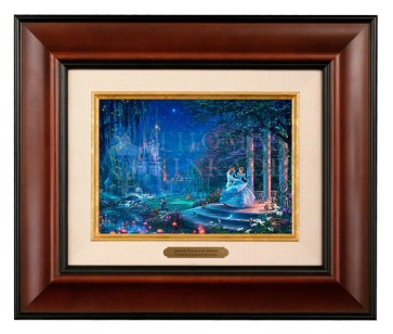 Kinkade Disney Brushworks: Cinderella Dancing in the Starlight (Classic Burl Frame)