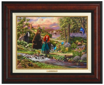 Kinkade Disney Canvas Classics: Brave (Classic Burl Frame)