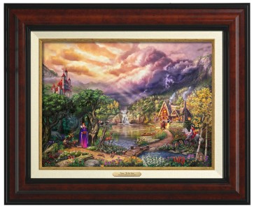 Kinkade Disney Canvas Classics: The Evil Queen (Classic Burl Frame)