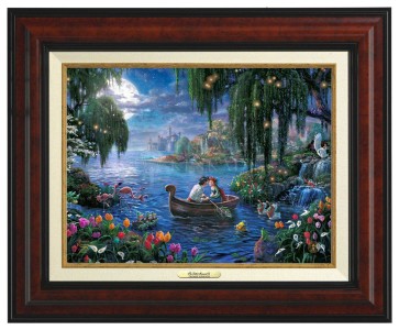 Kinkade Disney Canvas Classics: The Little Mermaid II (Classic Burl Frame)