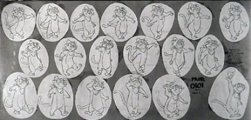 Aristocats Photostat Model Sheet: Jazz Cat (1841)