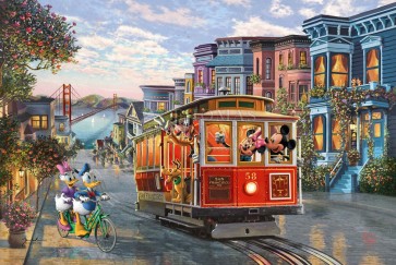 Disney Mickey and Minnie in San Francisco by Thomas Kinkade Studios