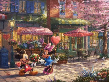 Mickey and Minnie Sweetheart Caf&eacute; by Thomas Kinkade Studios (Regular)