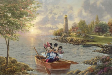 Disney Mickey and Minnie Lighthouse Cove by Thomas Kinkade Studios