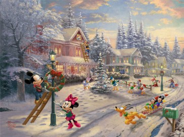 Disney Mickey's Victorian Christmas by Thomas Kinkade Studios