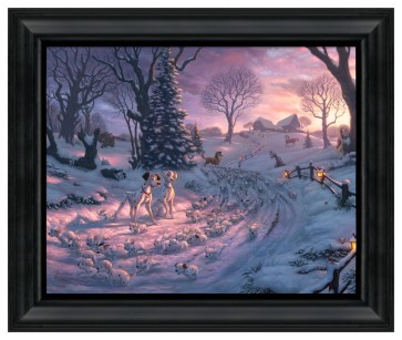 Thomas Kinkade Brushstroke Vignette: 101 Dalmatians on the Run