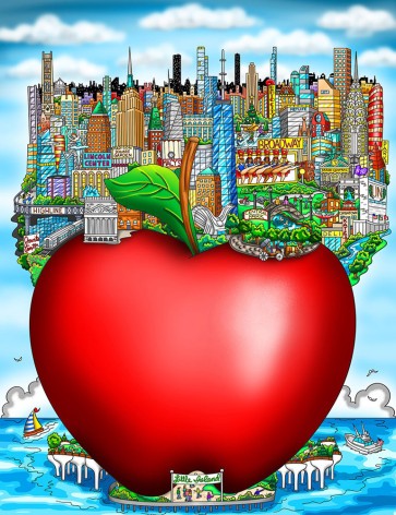 Big Apple... Little Island by Charles Fazzino