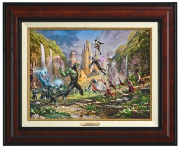 Kinkade Canvas Classics: Battle for Wakanda (Classic Burl Frame)