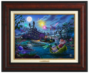 Kinkade Disney Canvas Classics: The Rescuers (Classic Burl Frame)