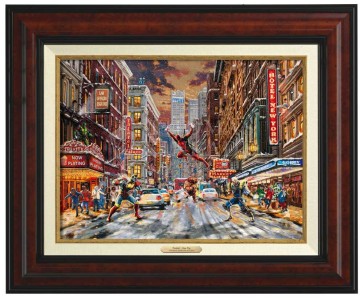 Kinkade Canvas Classics: Deadpool - Snow Day (Classic Burl Frame)